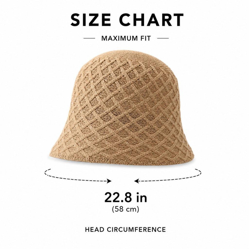 Summer Bucket Hat - Lightweight Woven Straw Sun Hat for Beach and Vacation