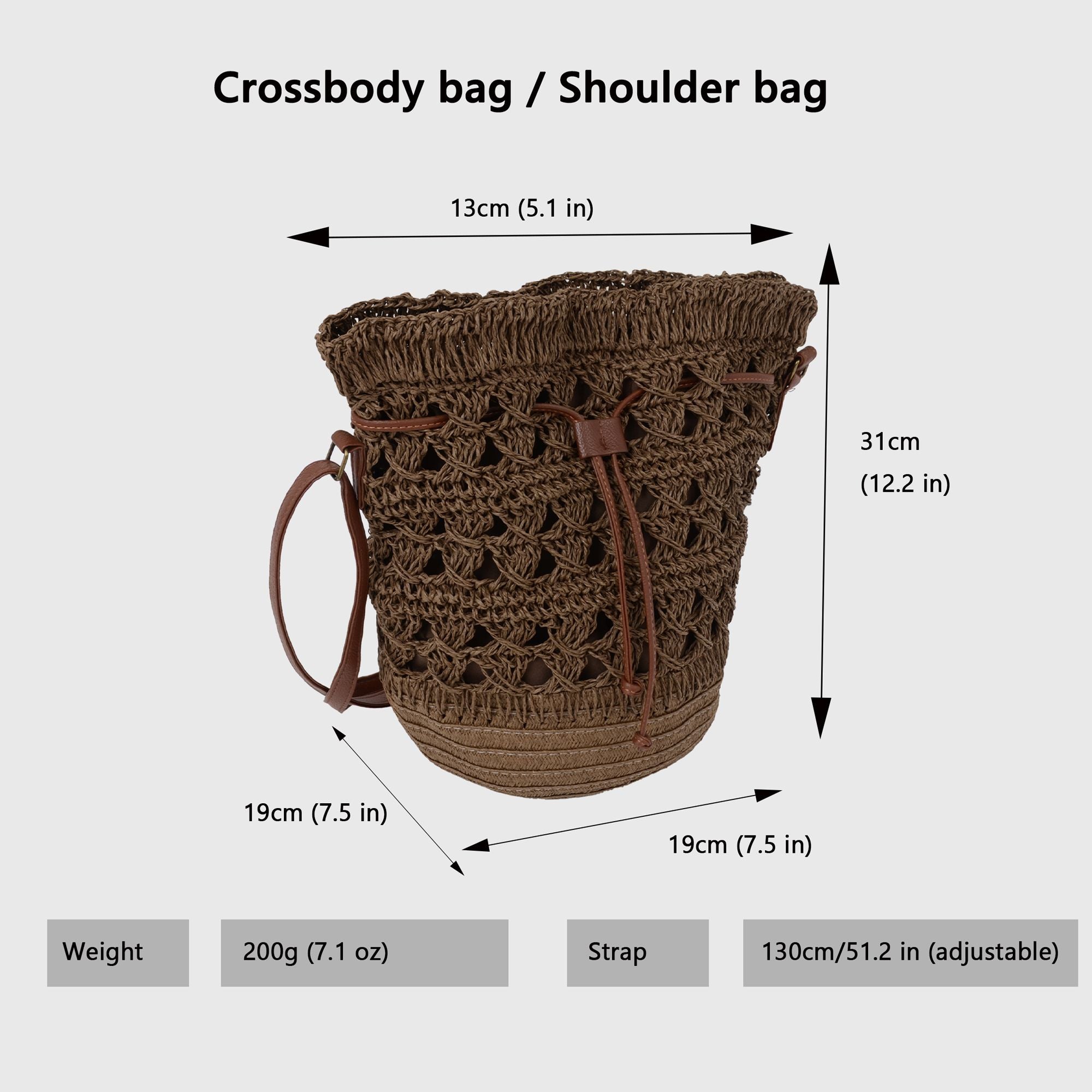 Anna-Kaci Women's Bohemian - Style Crochet Shoulder Bag