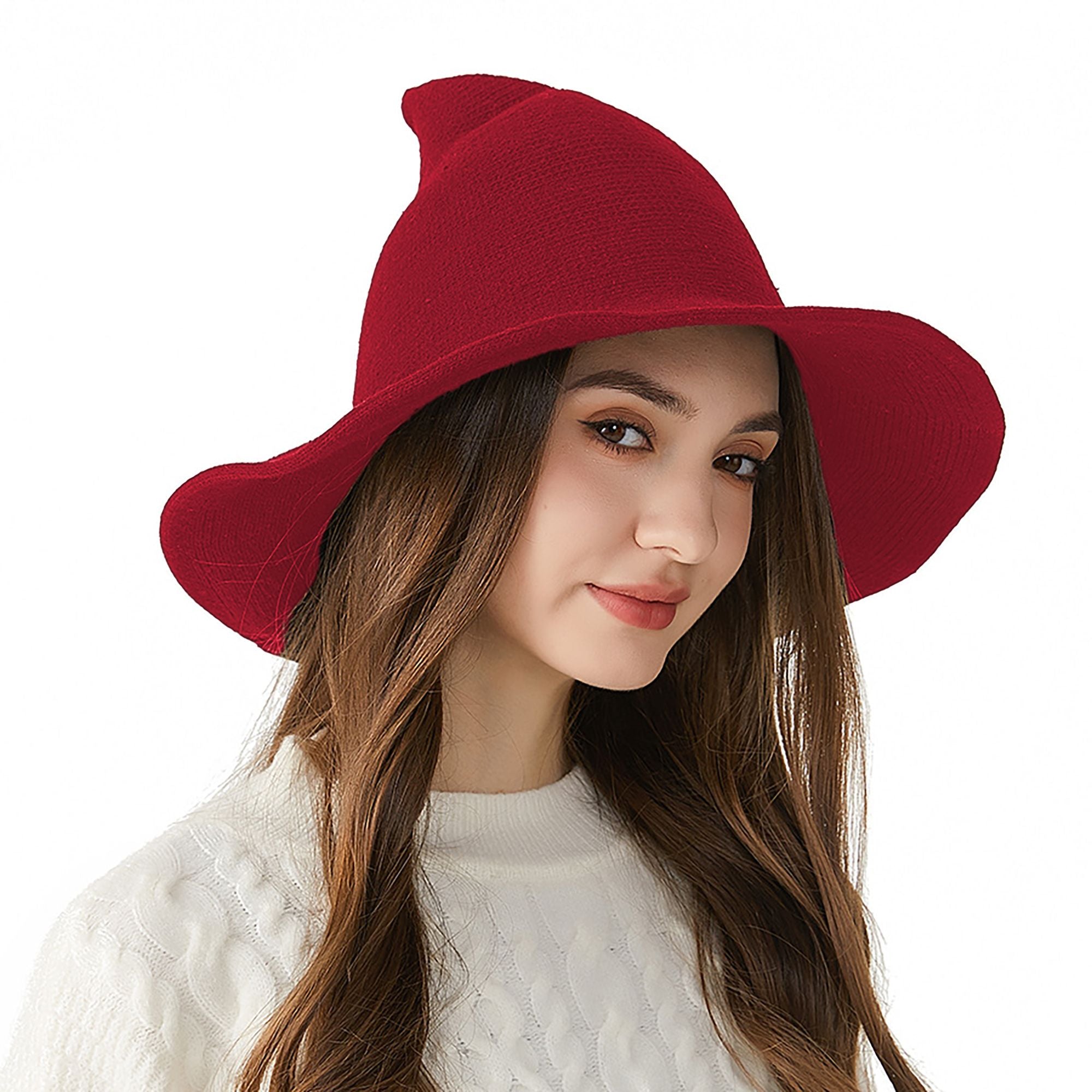Anna-Kaci Women's Knit Witch Hat - Halloween Costume Accessory