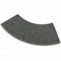 Curved Absorbent Bath Mat with Non Slip Backing