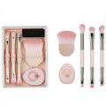 Makeup Brush and Sponge Set with Storage Case for Face and Eye Application
