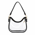 Clear PVC Crossbody Shoulder Bag with Zipper and Chain Strap