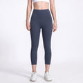 High Waist Capri Leggings with Wide Waistband Smooth Stretch Workout Yoga Pants