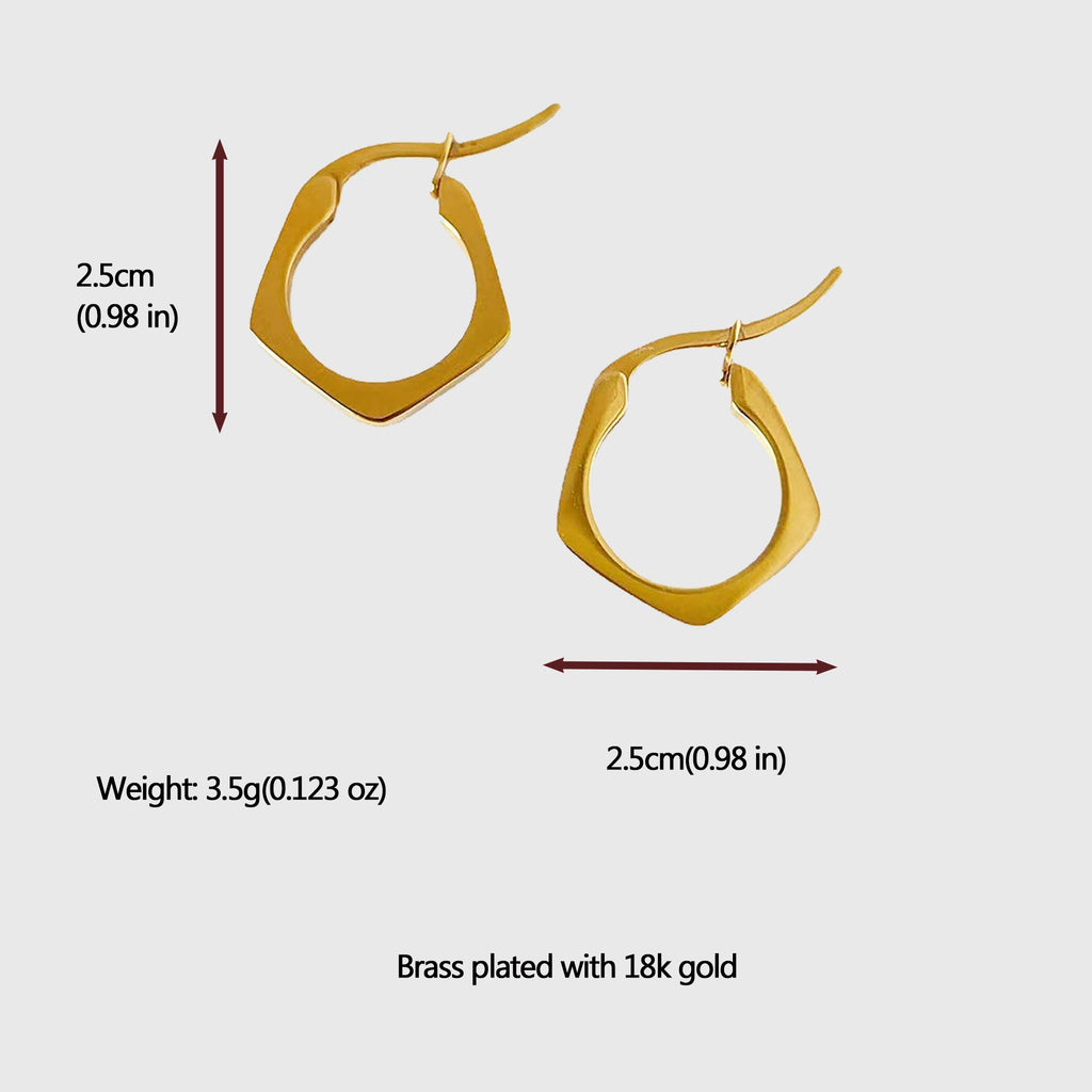 Women's Geometric Hexagon Hoop Earrings