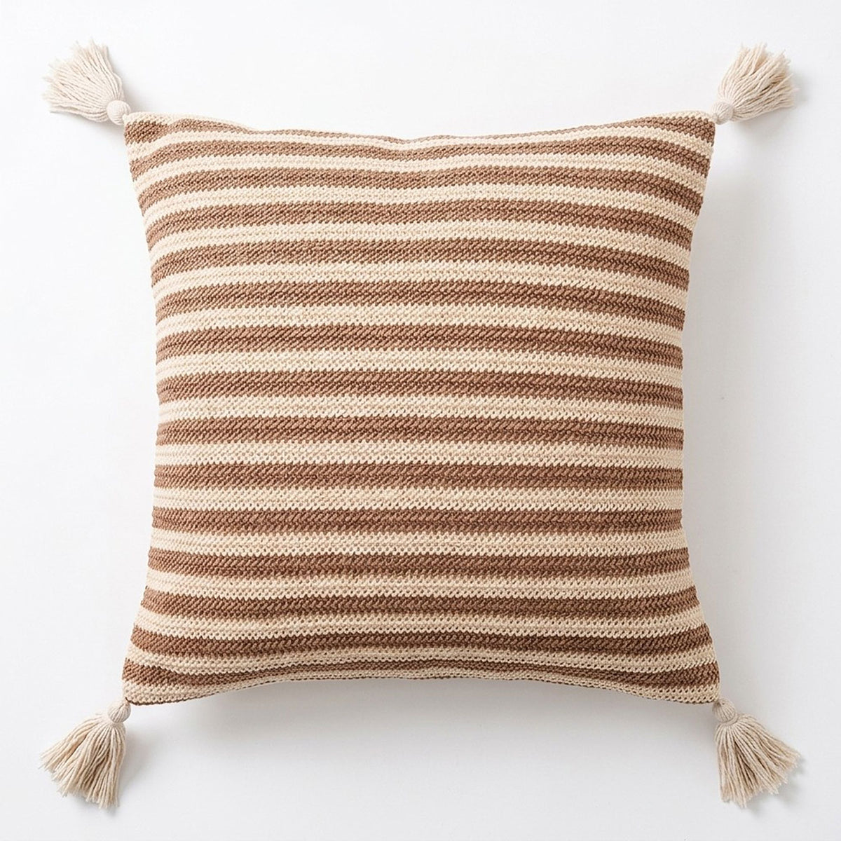 Boho Neutral Textured Accent Throw Pillow Cover