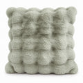 Double Sided Plush Faux Fur Throw Pillow Cover 18 x 18 Inch Bubble Texture
