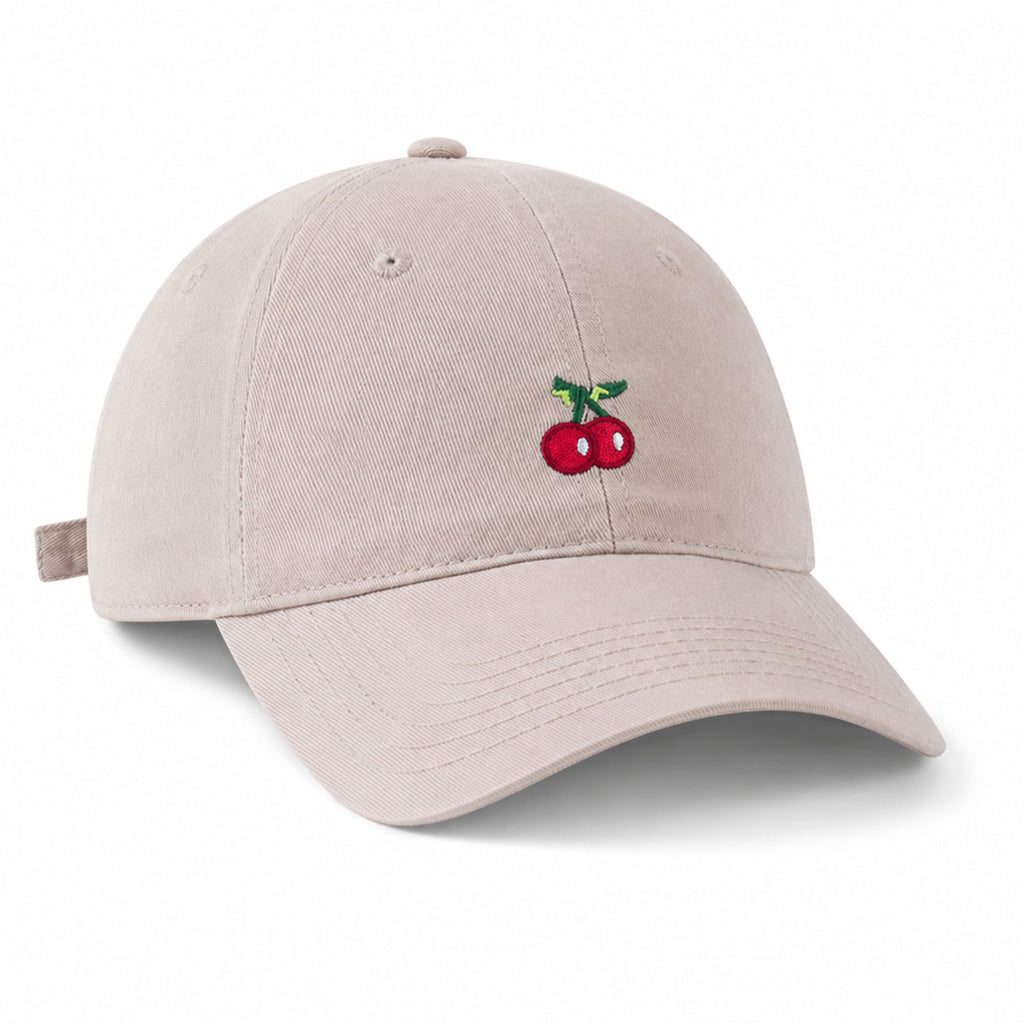 Cherry Embroidered Baseball Cap Adjustable Dad Hat