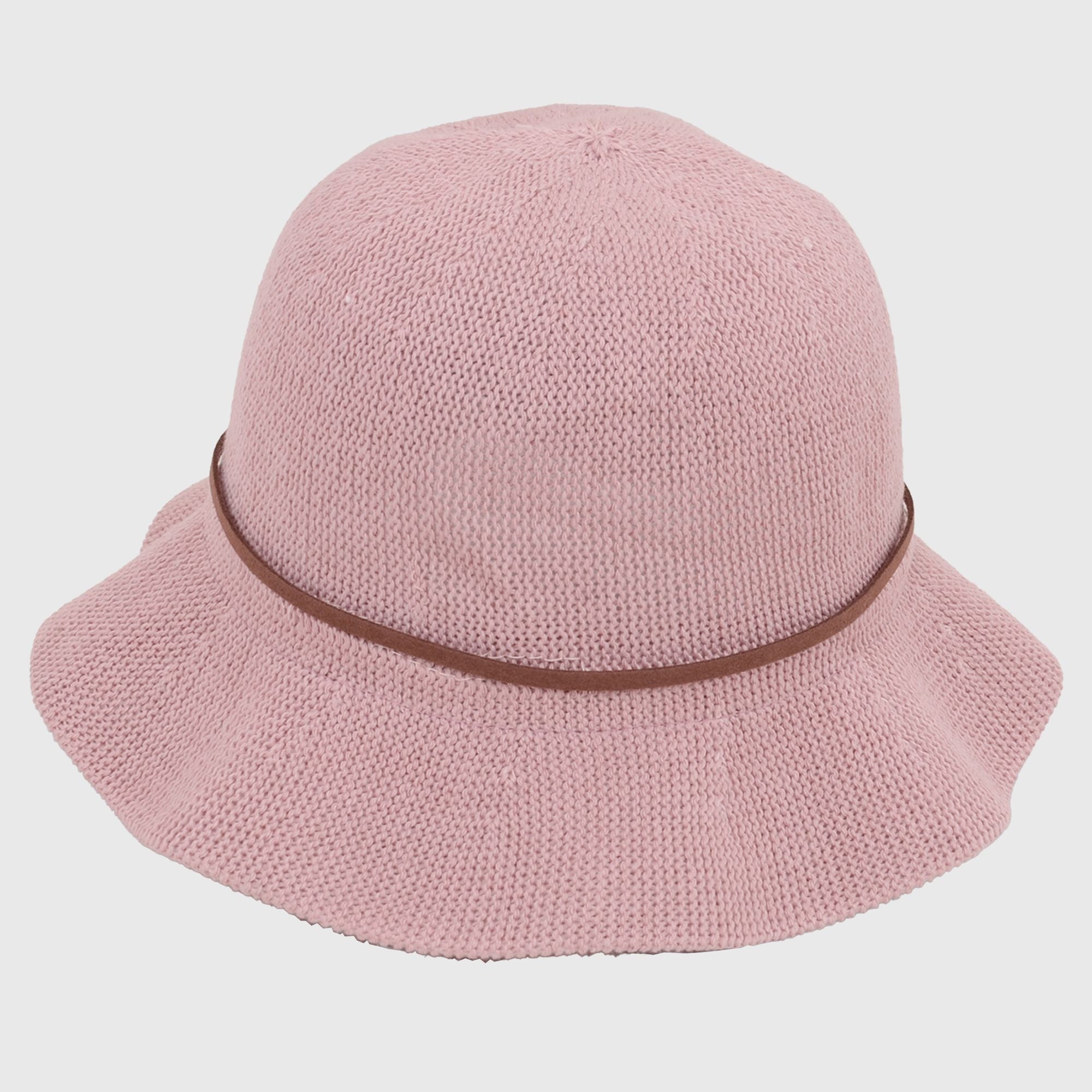 Anna-Kaci Women's Foldable Crocheted Bucket Hat with Bow Accent