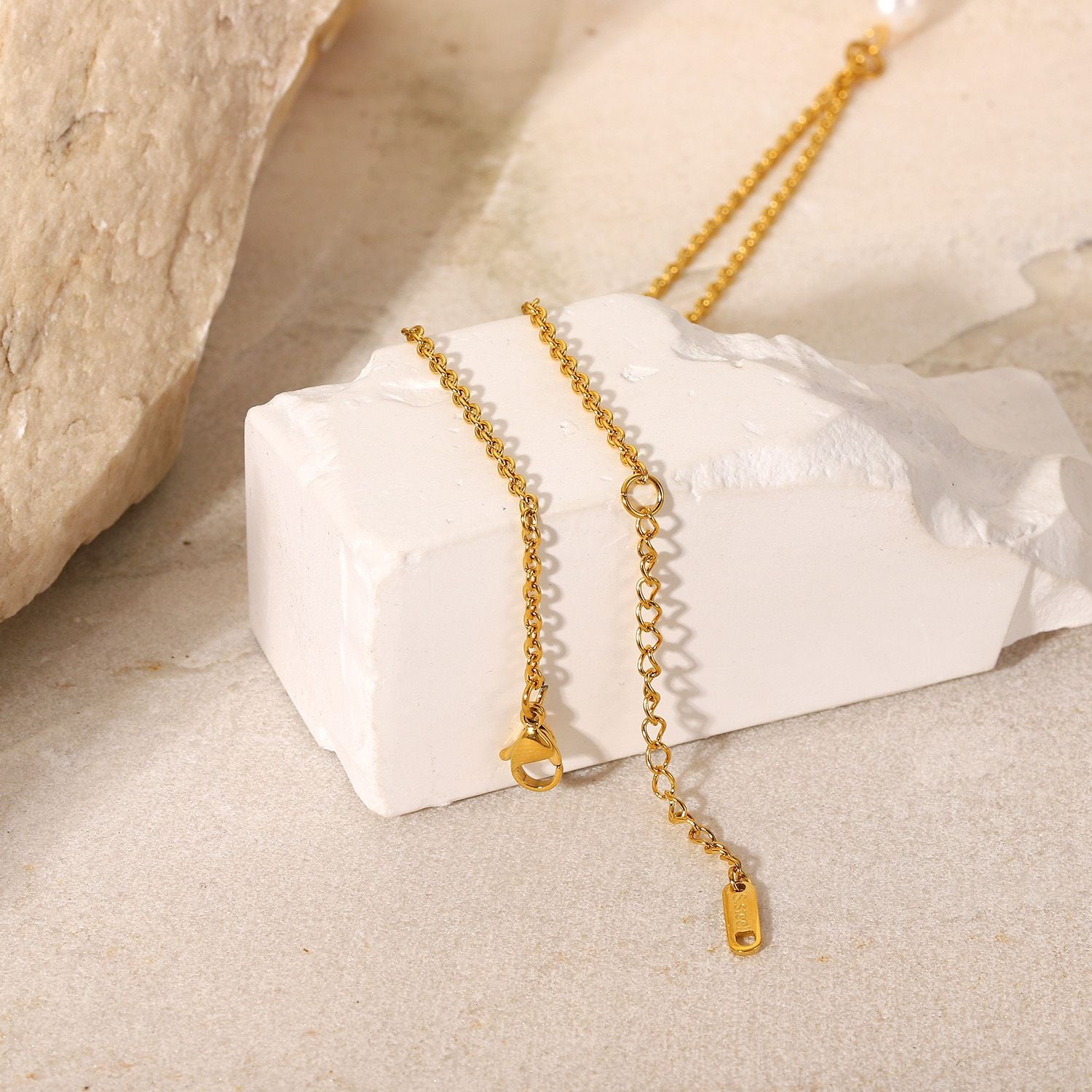 Minimal Pearl Pendant Necklace with Chain Simple Elegant Everyday Jewelry