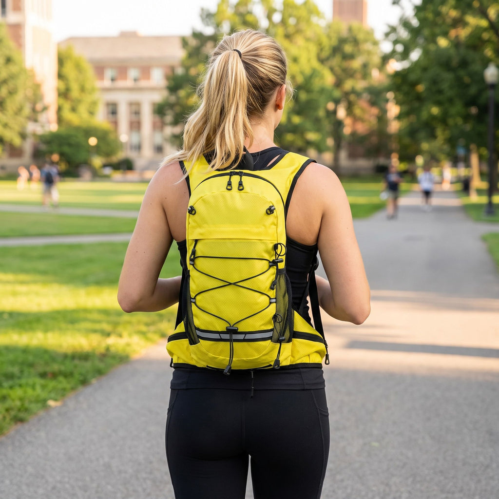 Outdoor Hiking Backpack with Bungee Cord Front Pocket Side Mesh Pockets Waist Belt