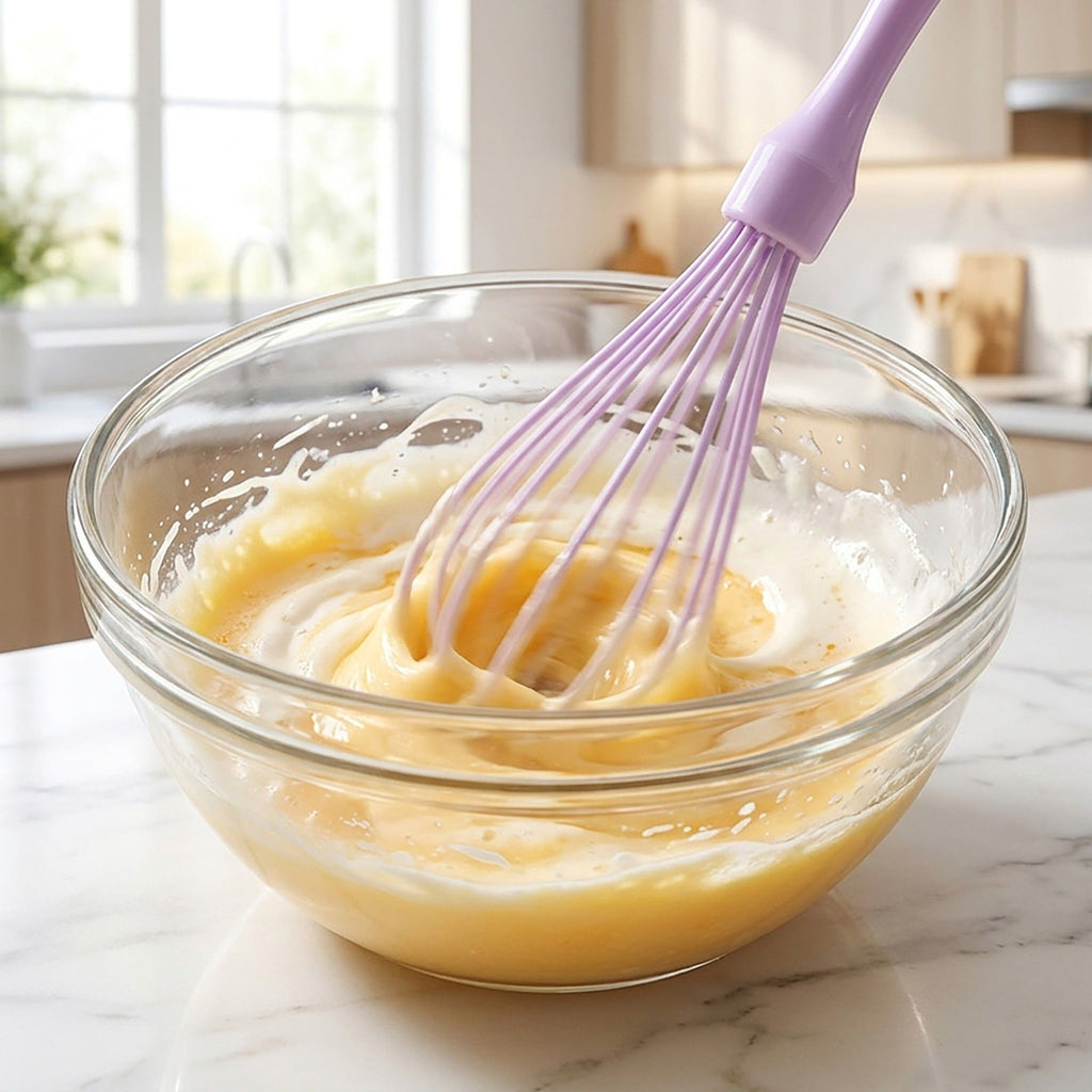 3-Piece Mini Silicone Whisk Set for Baking, Mixing and Kitchen Prep