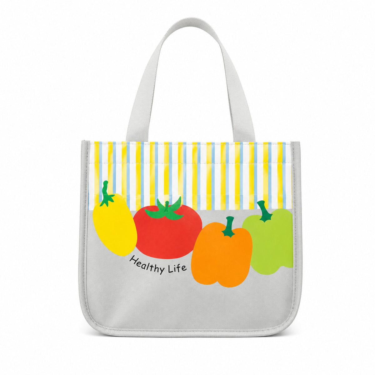 Bolsa de almuerzo aislada con bolsillo frontal transparente, lonchera portátil para el trabajo y la escuela