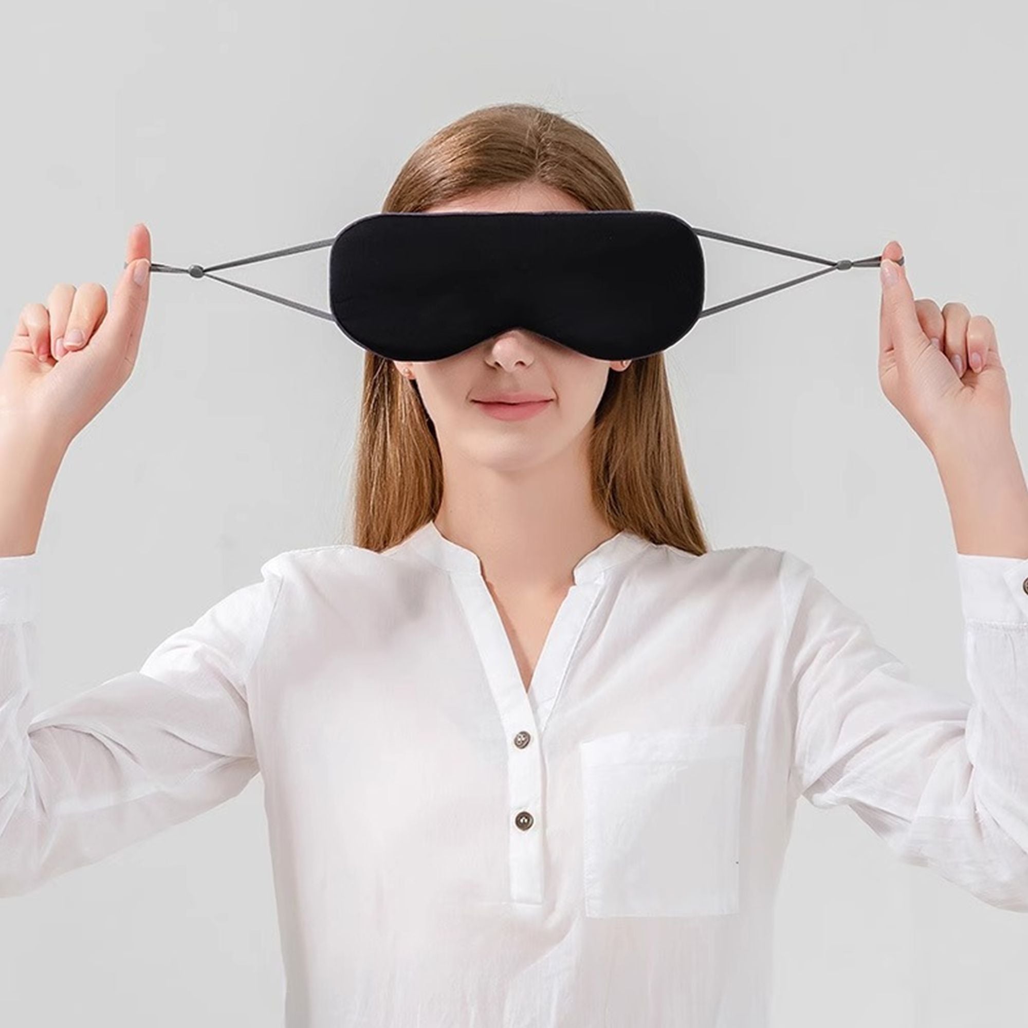 Anna-Kaci Dual-Sided Cooling and Warm Sleep Eye Mask with Adjustable Strap and Light Blocking Design
