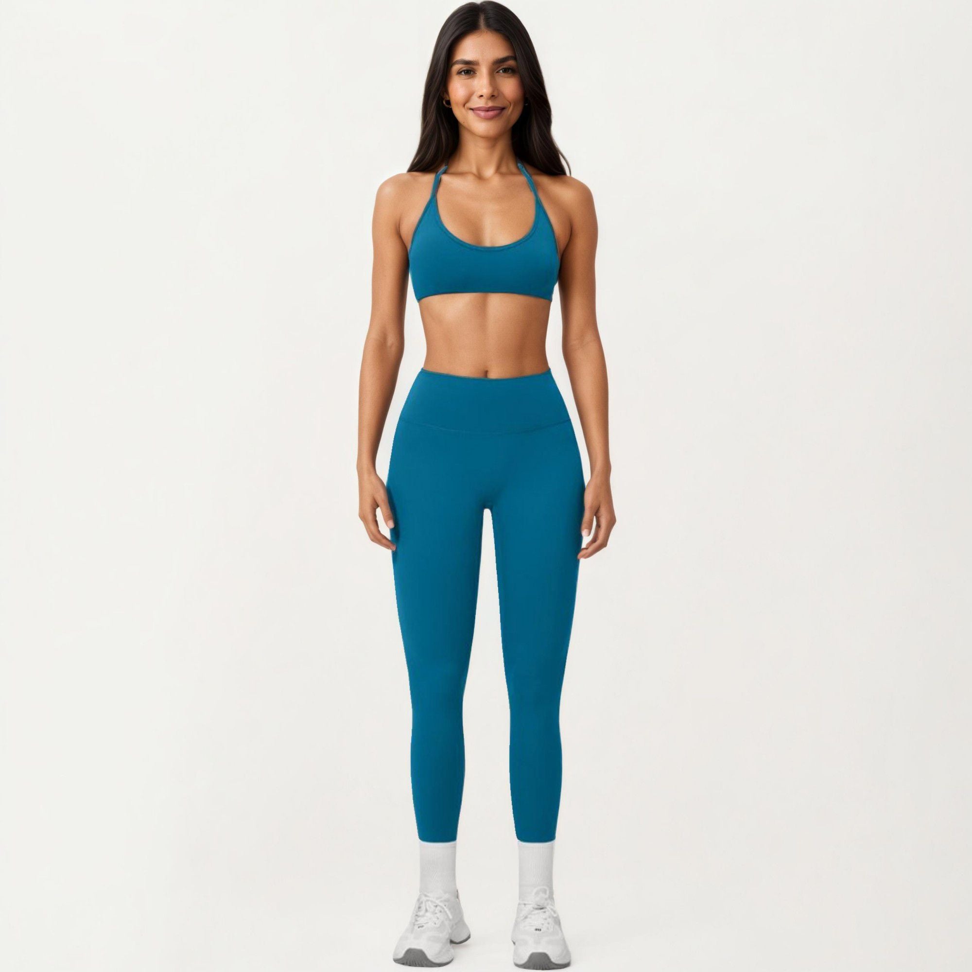 Anna-Kaci Active Women's High Waist Leggings with Smooth Stretch Fabric and Curved Seam Detail