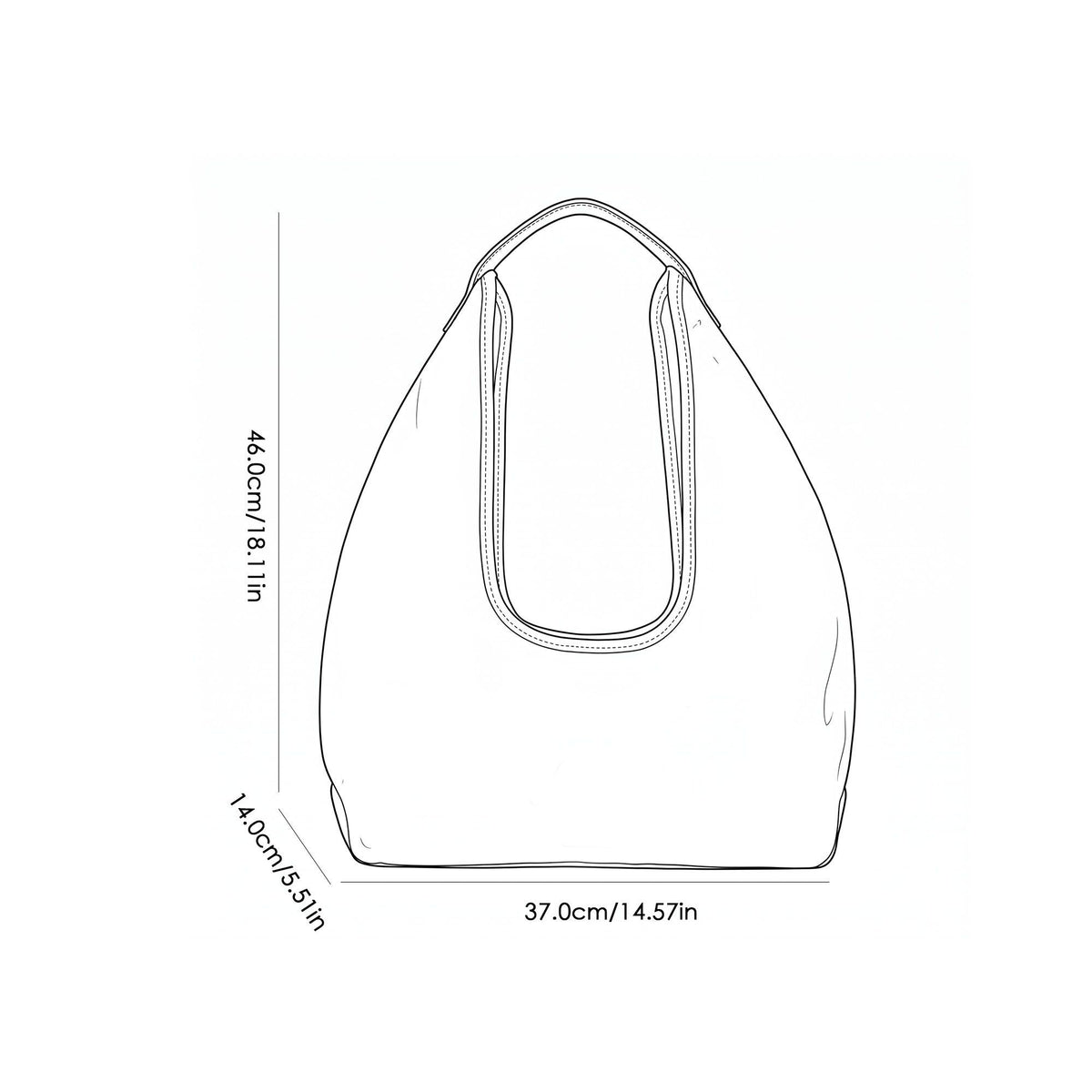 Large Hobo Shoulder Bag Oversized Everyday Tote Bag