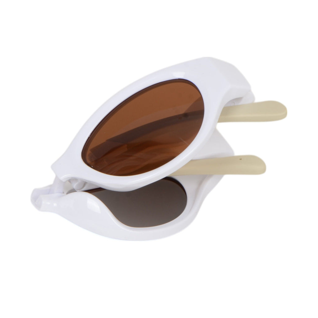 Anna-Kaci Women's Retro Y2K Futuristic Folding Sunglasses UV400 protection