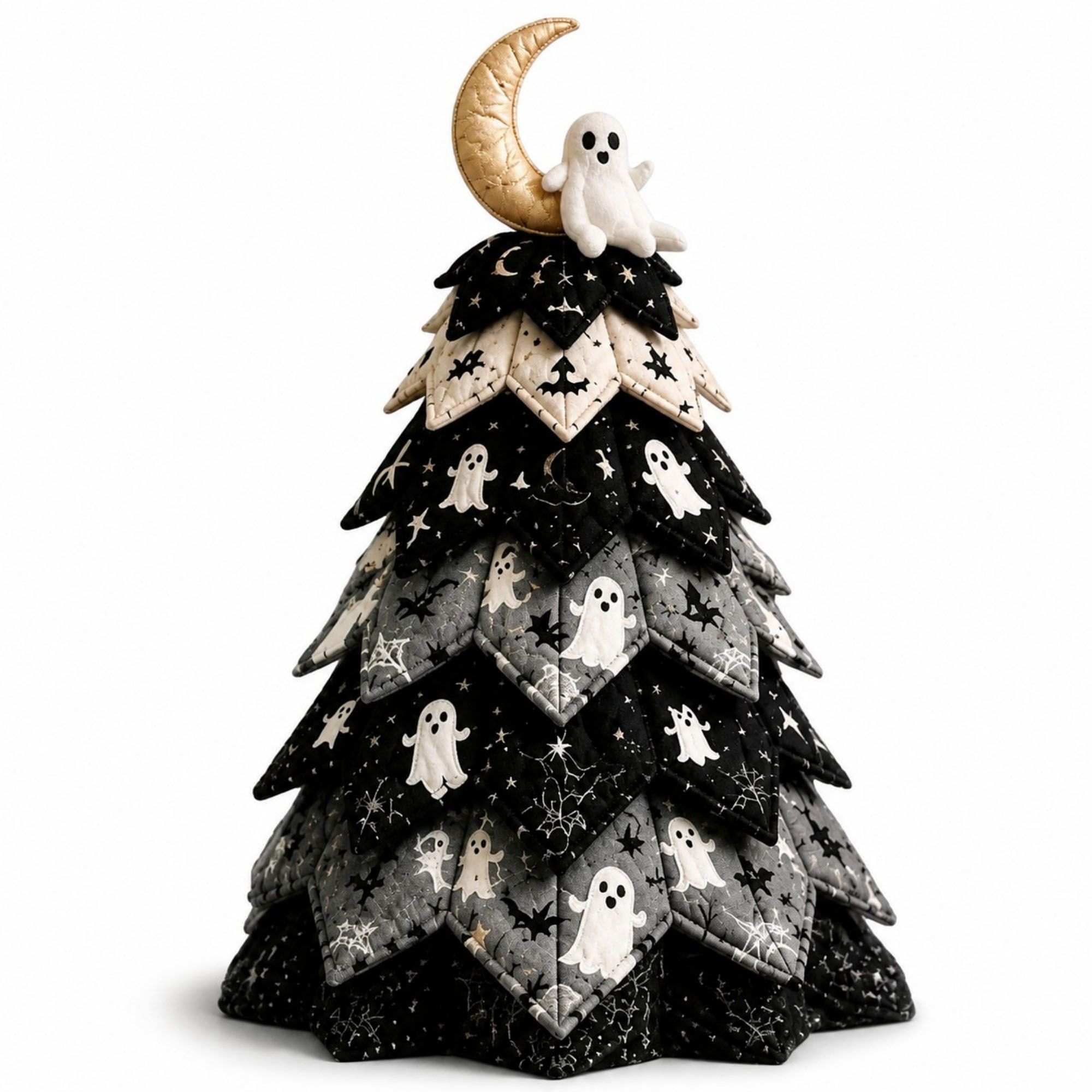 Kit de costura para bruja de Halloween hecha a mano para árbol, decoración navideña de tela DIY