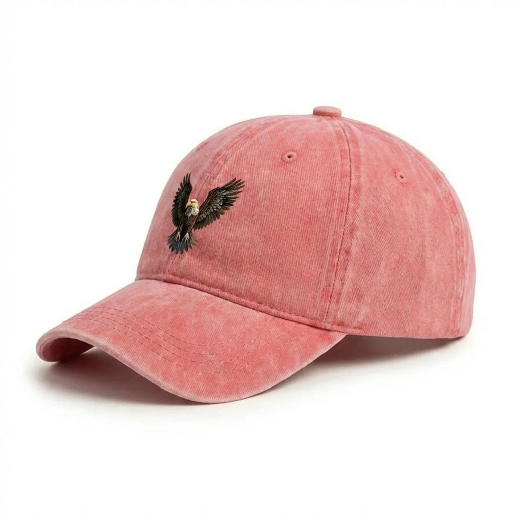 Anna-Kaci Women's Cotton Baseball Cap with Eagle Embroidery Adjustable Strap Casual Everyday Hat