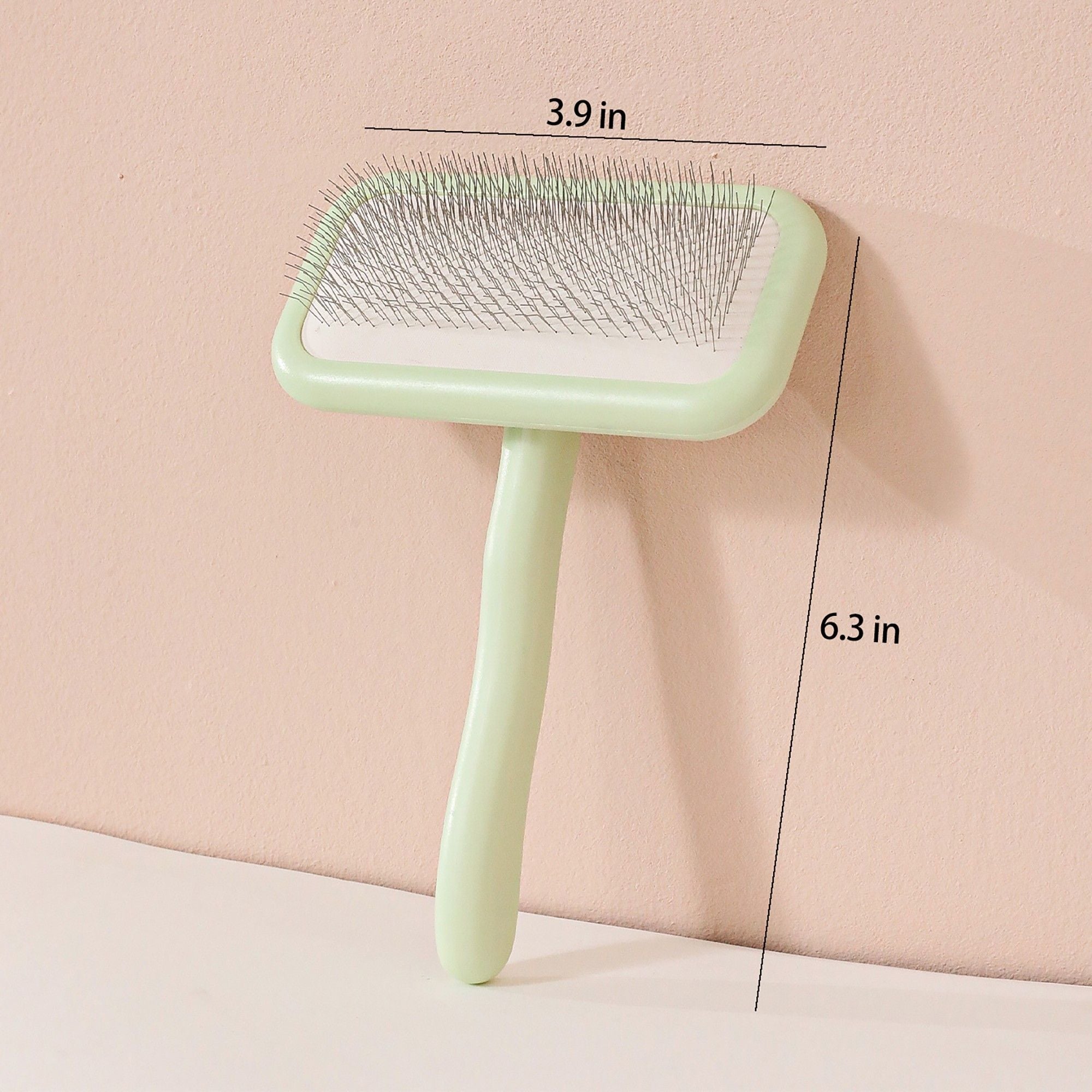 Pet Slicker Brush for Dogs and Cats with Comfortable Handle and Metal Bristles Grooming Tool