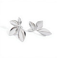 Women's Sculpted Leaf Drop Earrings with Polished Layered Petal Design and Bold Modern Silhouette for Statement Style
