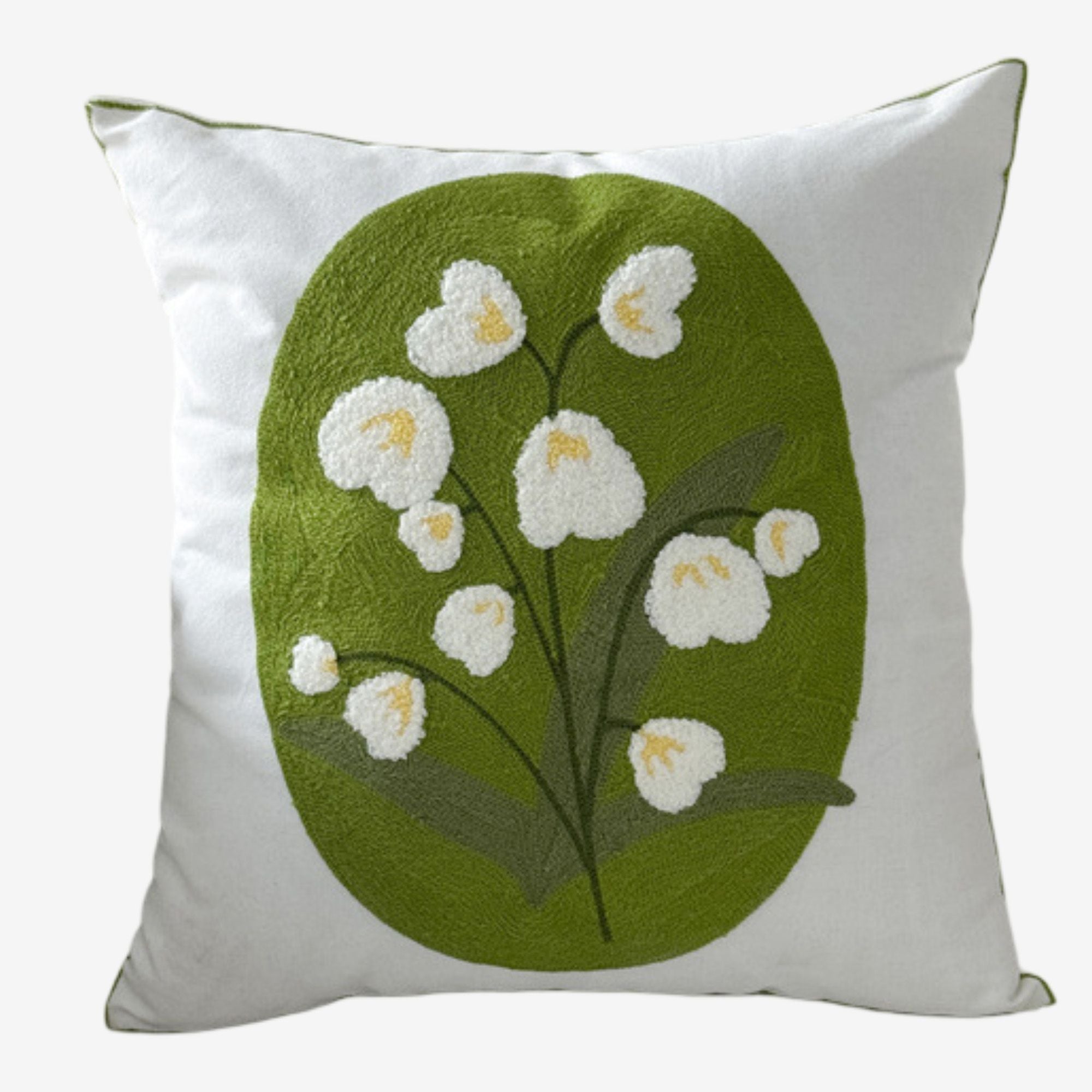 Canvas Decorative Throw Pillow Cover, Plant and Floral Print, 17.7*17.7in Square