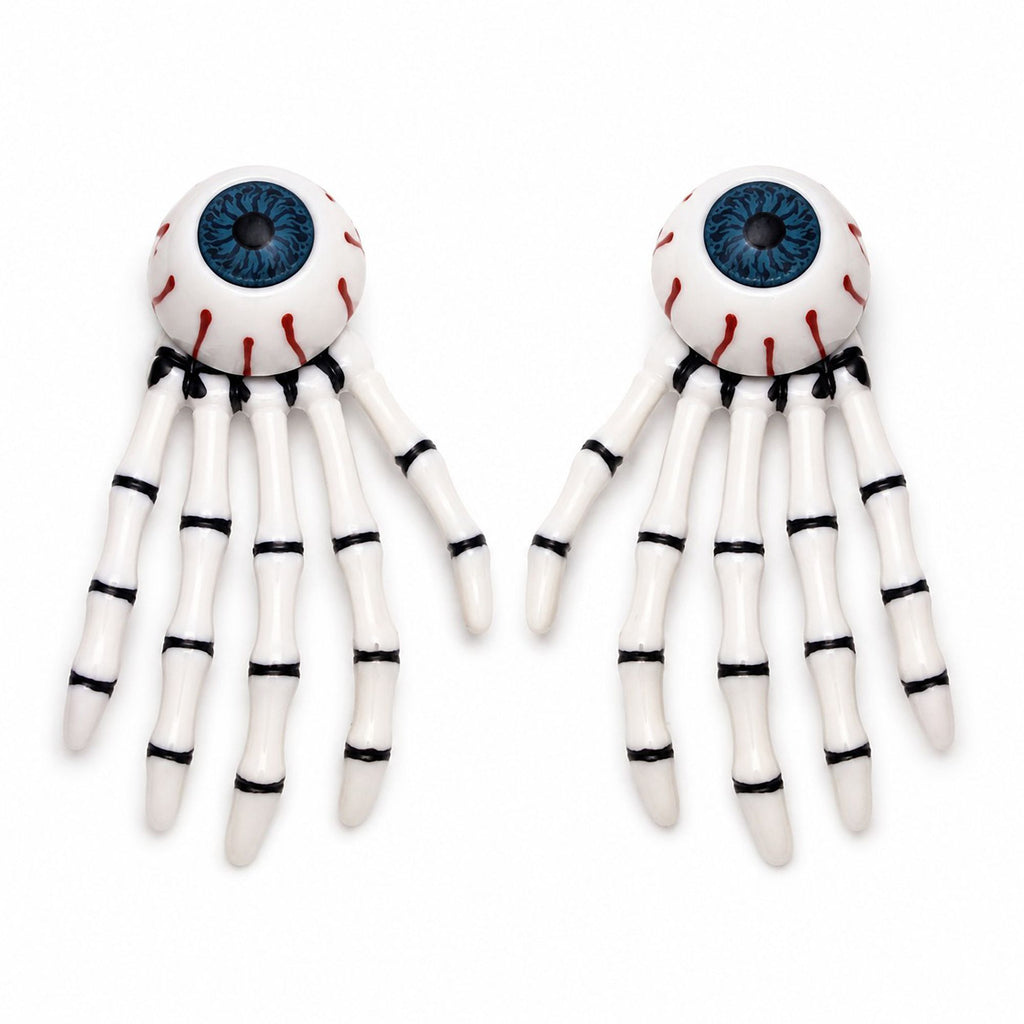 Halloween Skeleton Hand Eyeball Hair Clips 2pc