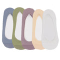 Anna-Kaci 5 Pairs Women Low Cut Invisible Liner Socks Soft Stretch Mesh Top with Reinforced Toe and Moisture-Wicking Terry Cotton Sole