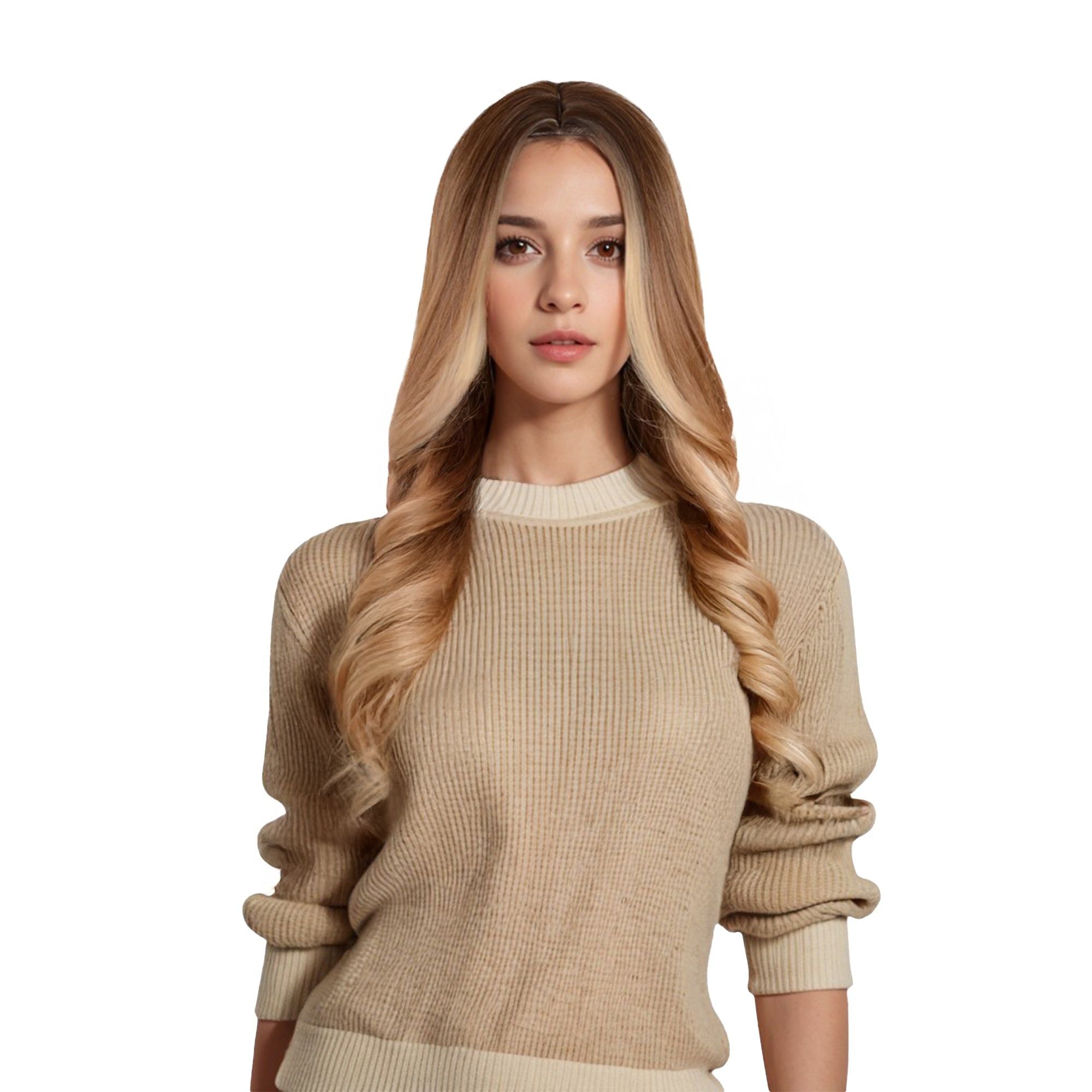 Long Wavy Wigs 27 Inch Middle Part Curly Wig for Daily Party Use