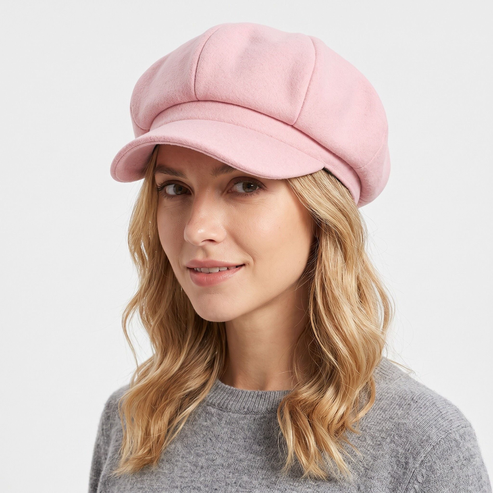 Classic Newsboy Cap Soft Textured Baker Boy Hat for Everyday Wear