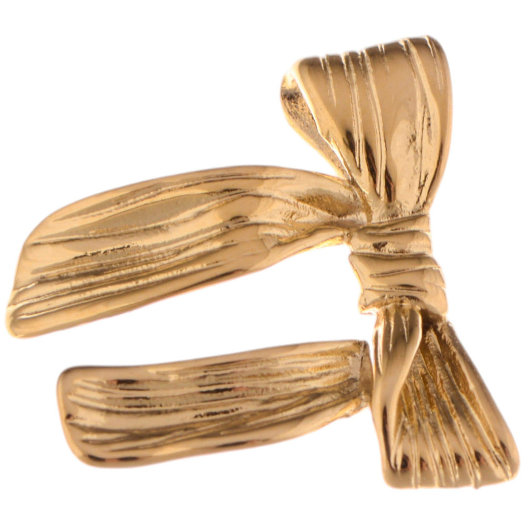 Gold Tone Textured Bow Stud Fashion Earrings for a Delicate Touch