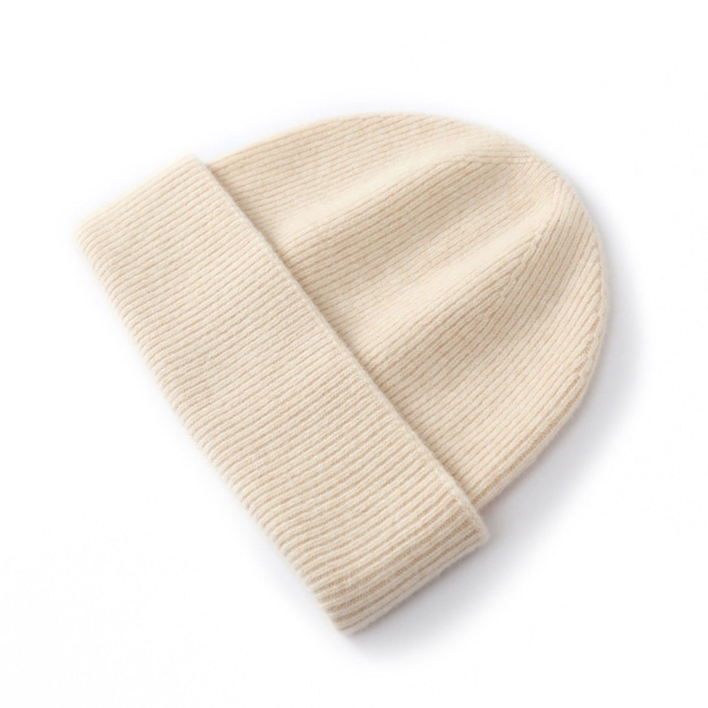 Anna-Kaci Women's Ribbed Wool Knit Beanie Hat with Folded Cuff