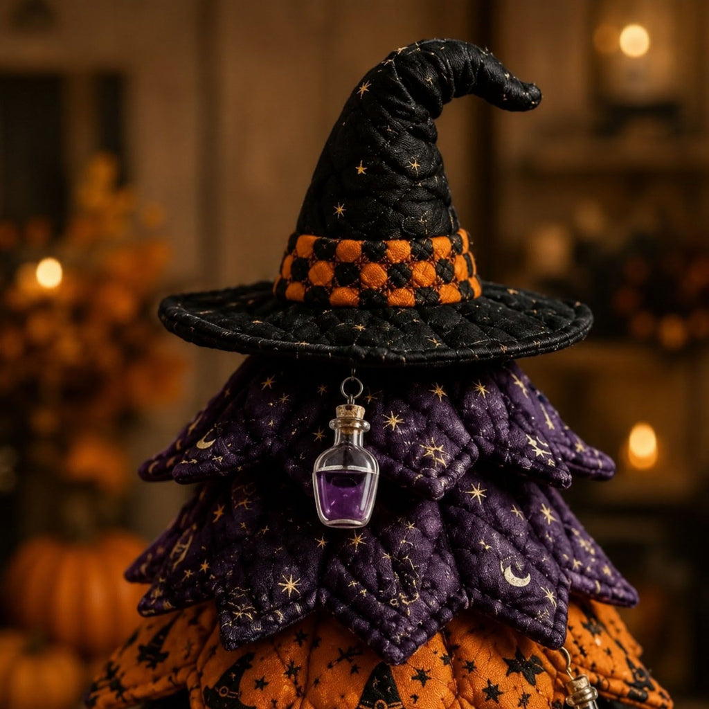 Handmade Halloween Witch Tree Sewing Kit DIY Fabric Holiday Decoration