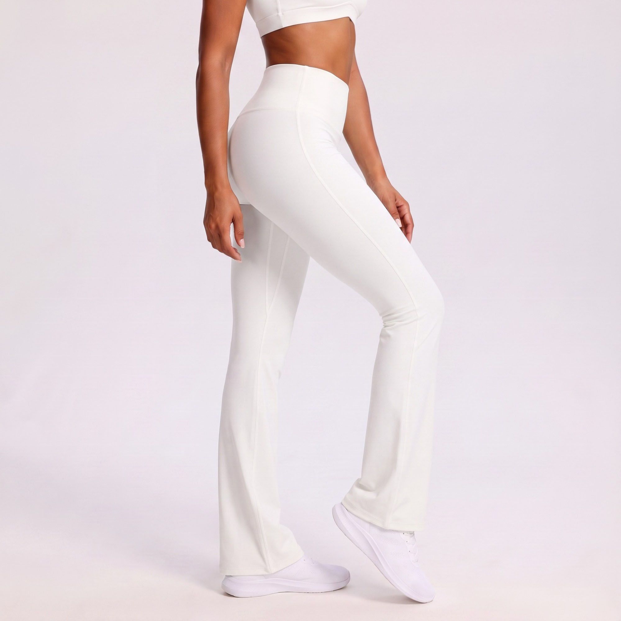 High Waist Scrunch Back Flare Leggings Stretch Yoga Pants