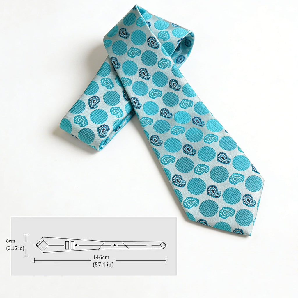 Anna-Kaci Men's Paisley Polyester Filament Tie - Formal/Casual Necktie for Weddings, Events & Stylish Daily Wear