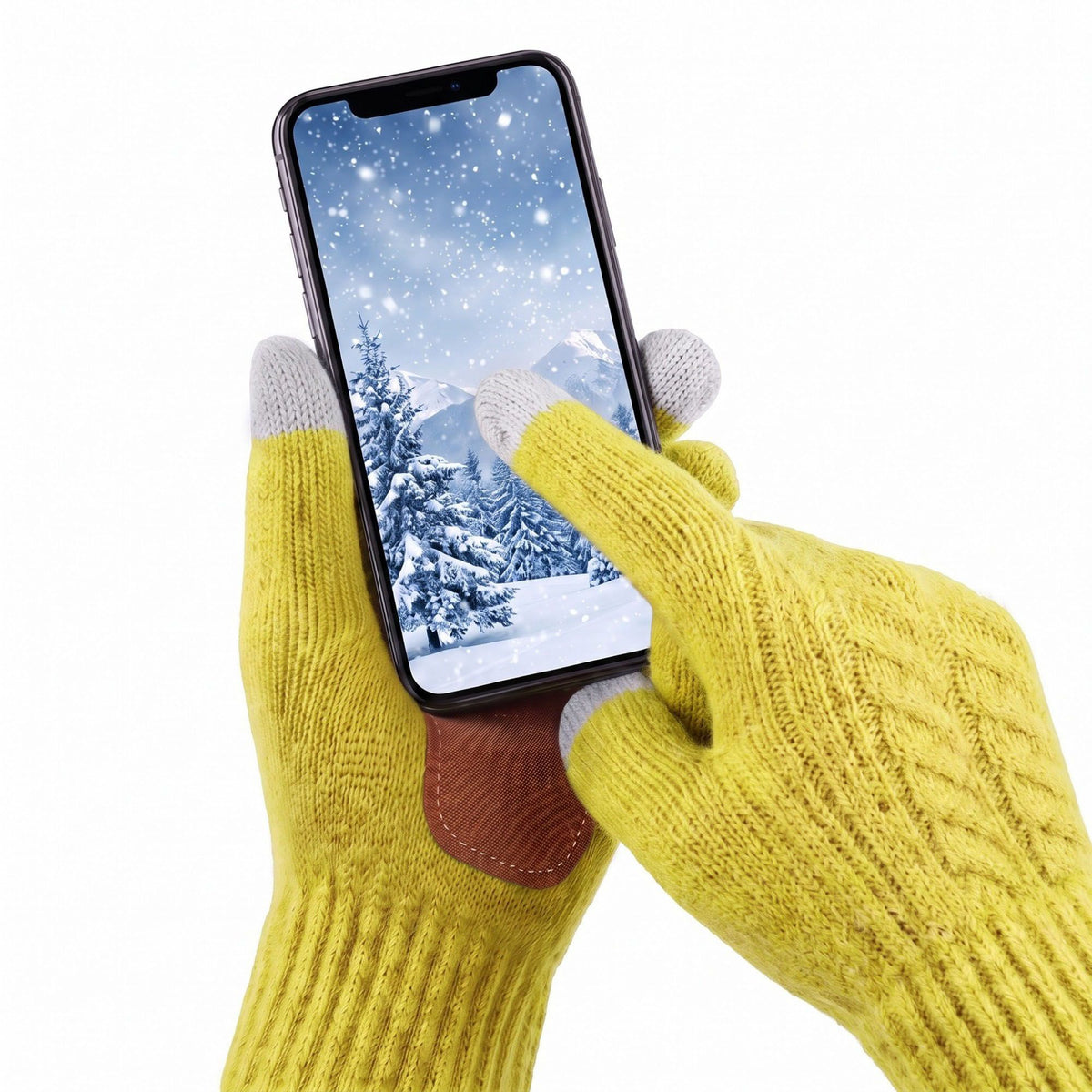 3 Piece Cable Knit Beanie Scarf and Touchscreen Gloves Set