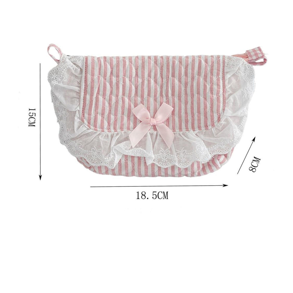 Cotton Crossbody Bag with Zipper Closure and Interior Pocket