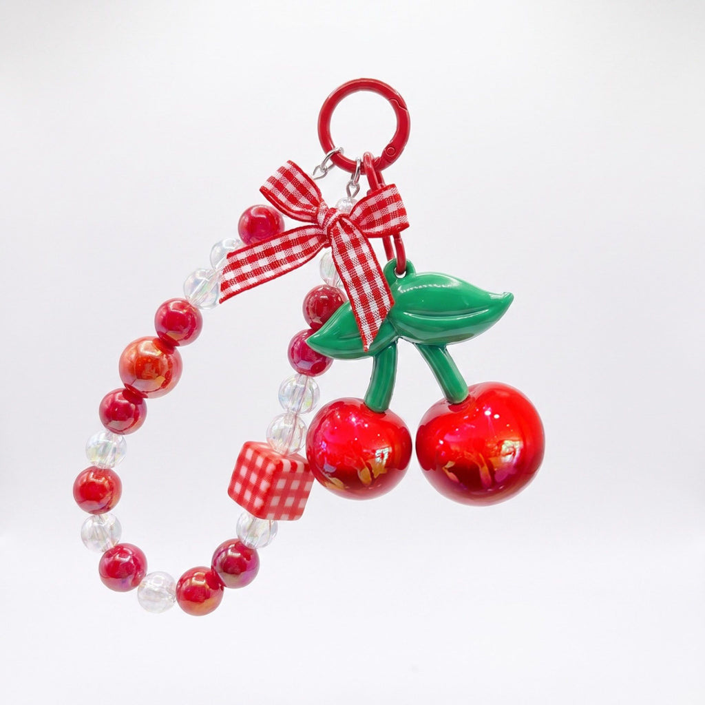 2-Piece Womens Bag Charm with Hanging Clip and Decorative Accents