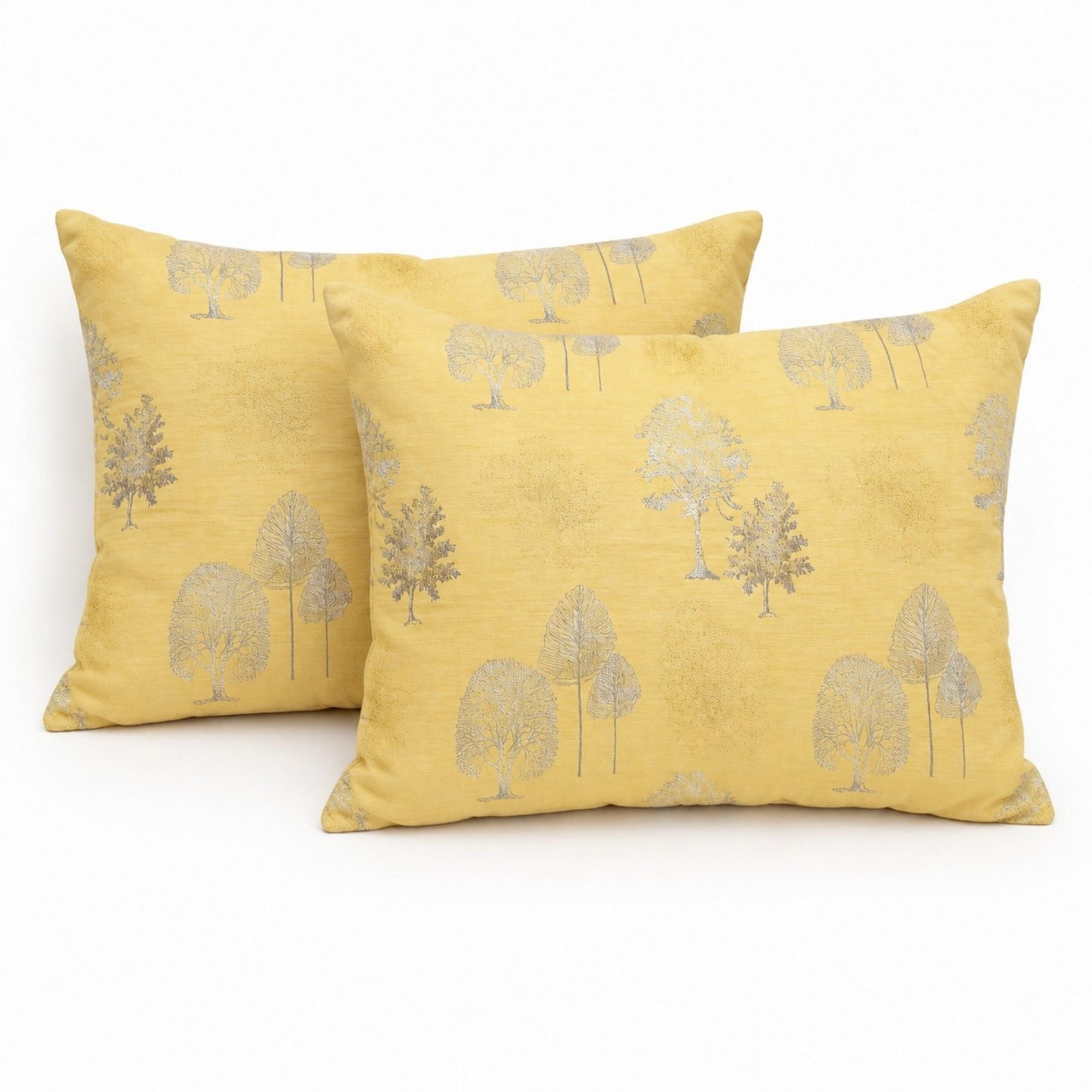 2-Piece Cotton Pillowcases with Elegant Tree Print Design for Bedroom, Soft and Comfortable Bedding Set 20x26in