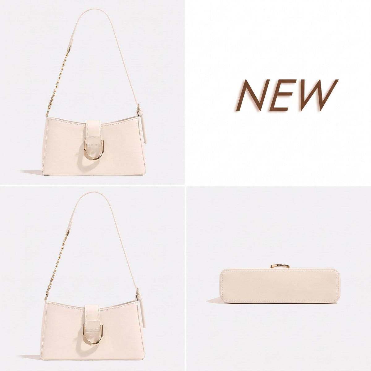 Shoulder Bag with Chain Strap Detail