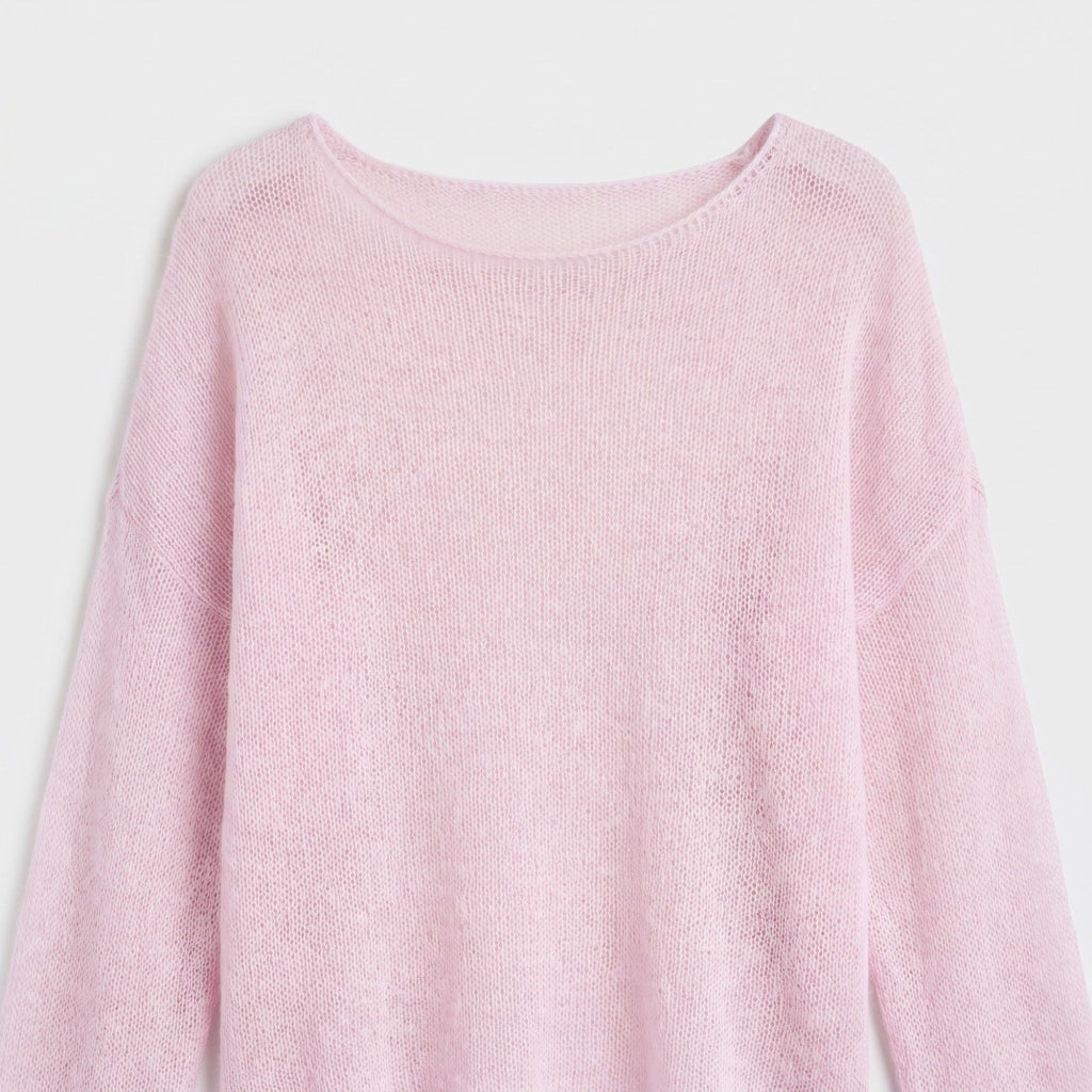 Sheer Loose Knit Long Sleeve Sweater