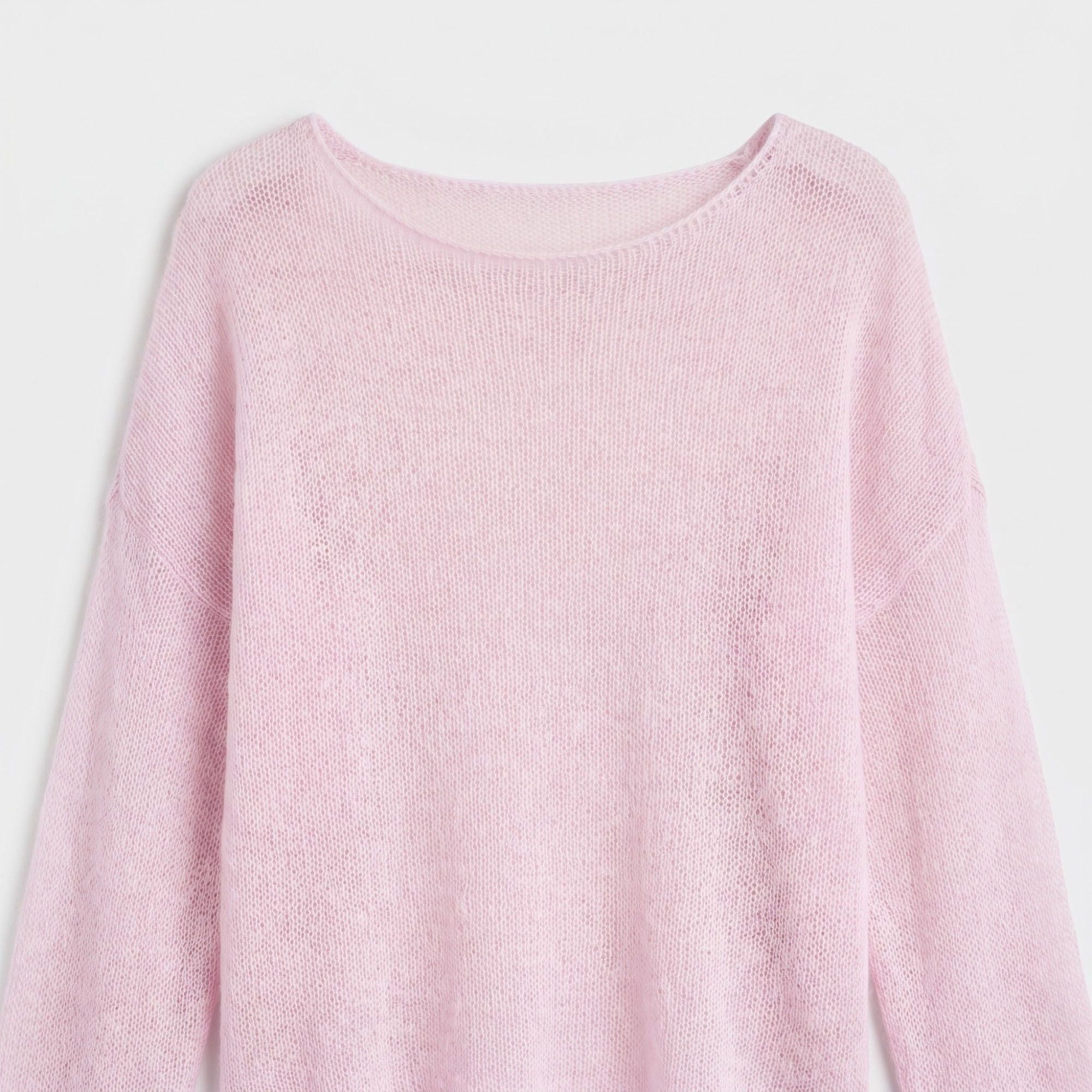 Sheer Loose Knit Long Sleeve Sweater