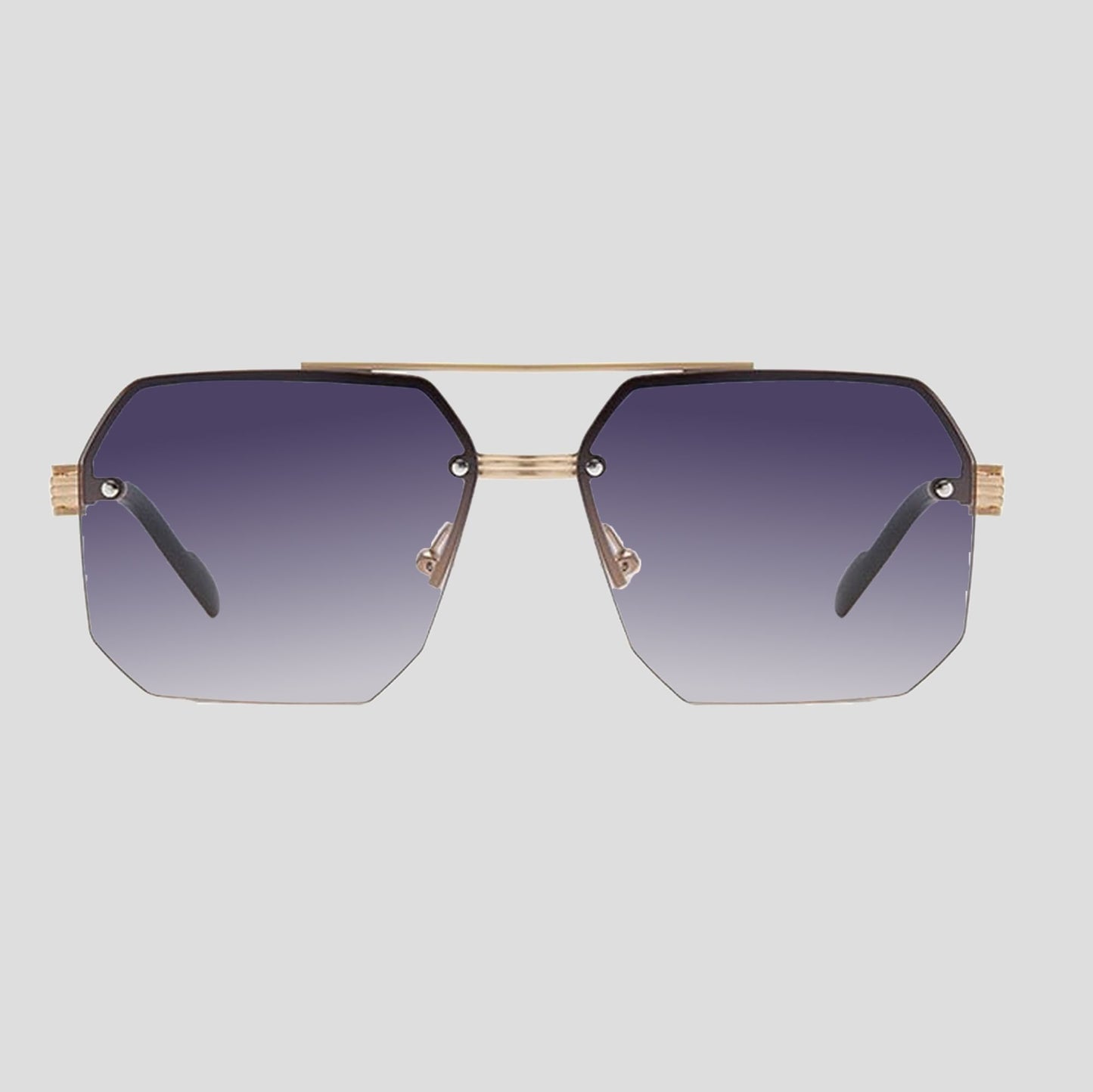 Anna-Kaci Women's Chic Trimmed Octagon Polarized Sunglasses UV400 Protection