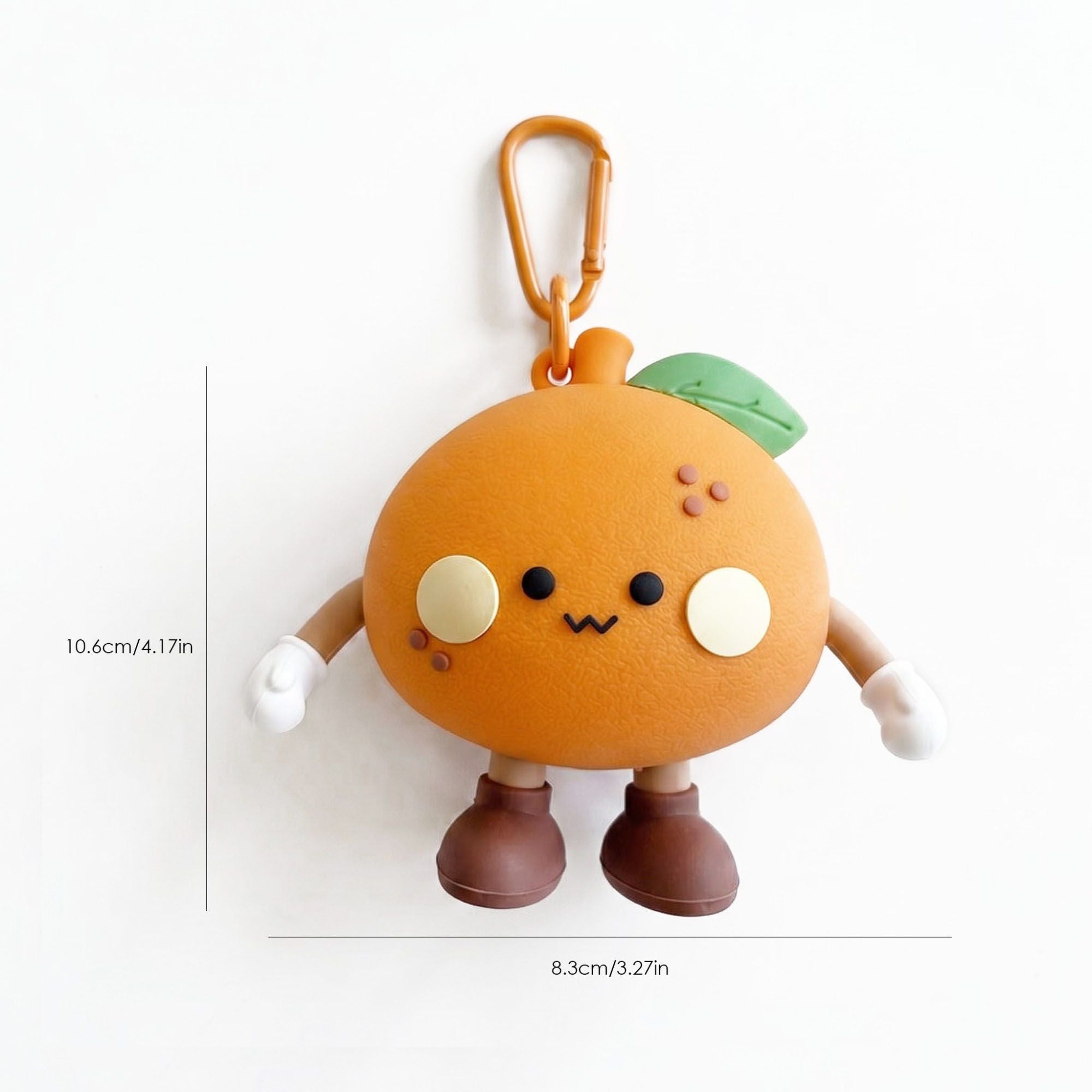 2-Piece Womens Pouch Bag Charm with Hanging Clip and Character Design