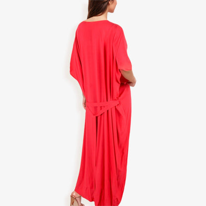 Flowy Kimono Cover-Up with Waist Tie and Open Front