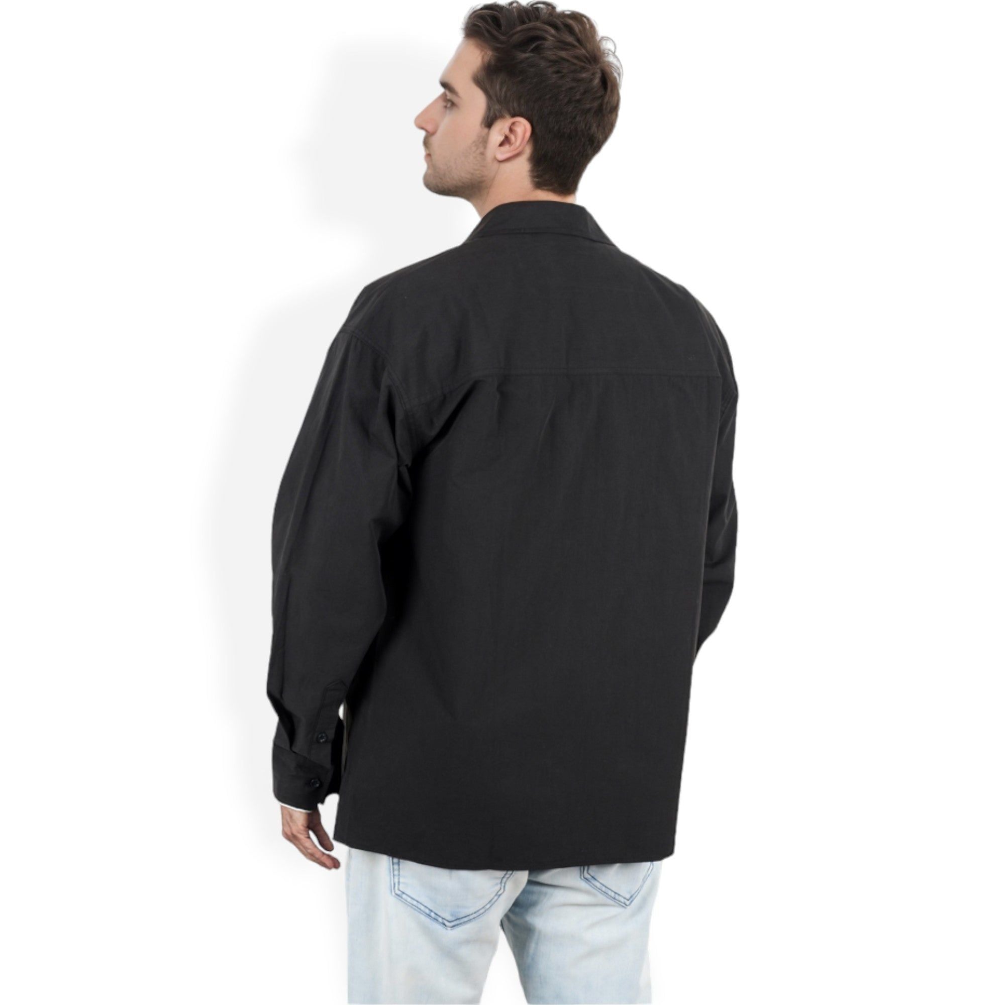 Anna-Kaci Men's Lightweight Zip-Up Jacket with Front Pocket and Classic Collar