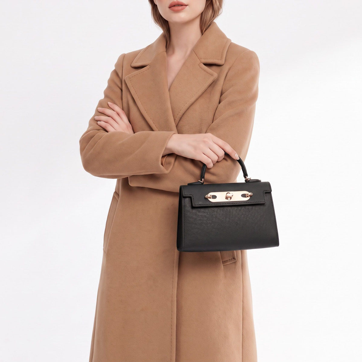 Mini Top Handle Satchel with Turn Lock