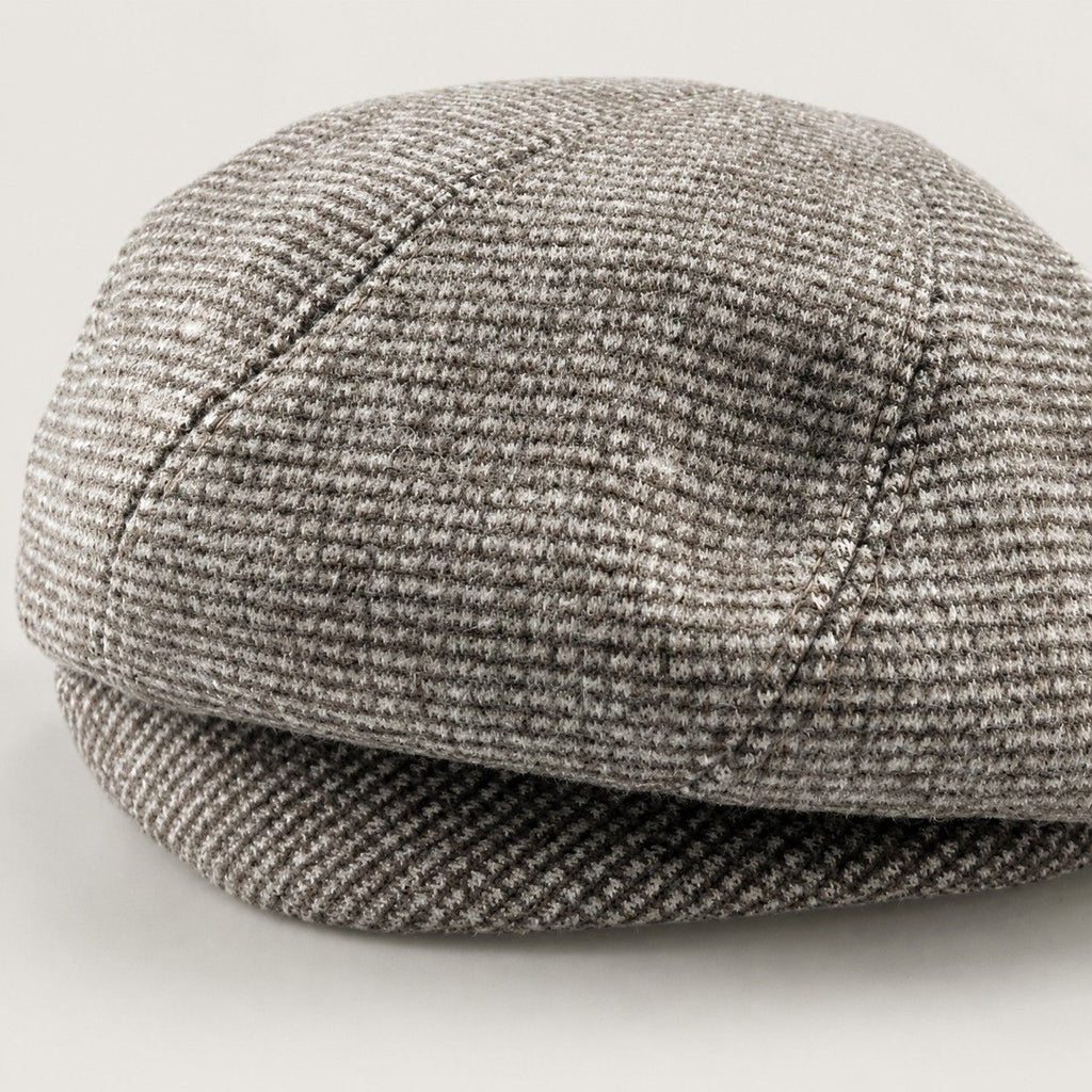 Wool Blend Houndstooth Beret Hat Vintage Painter Cap for Fall Winter