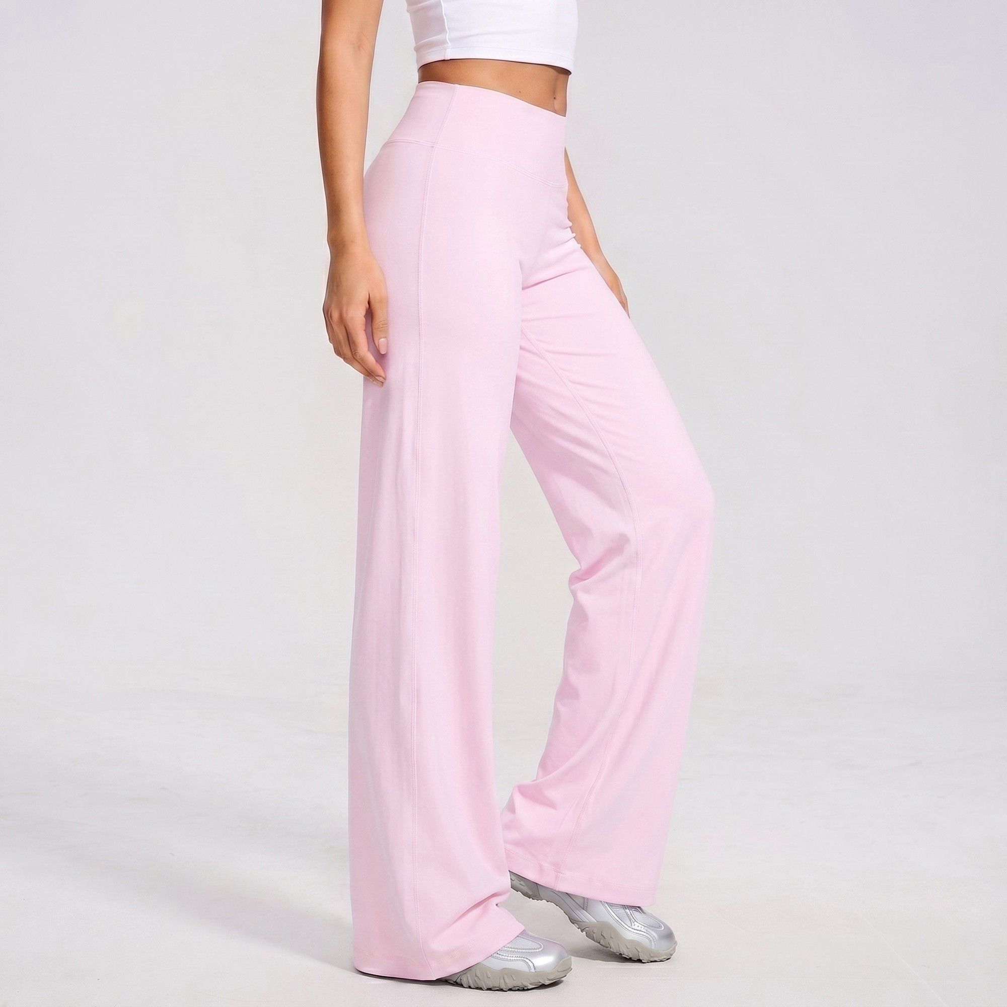 High Waisted Wide Leg Yoga Pants Loose Fit Workout Lounge Pants