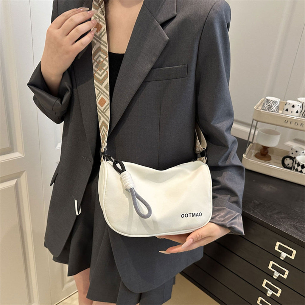 Anna-Kaci Women's Soft Crossbody Bag - Adjustable Patterned Strap Shoulder Bag for Casual Daily & Stylish Outings