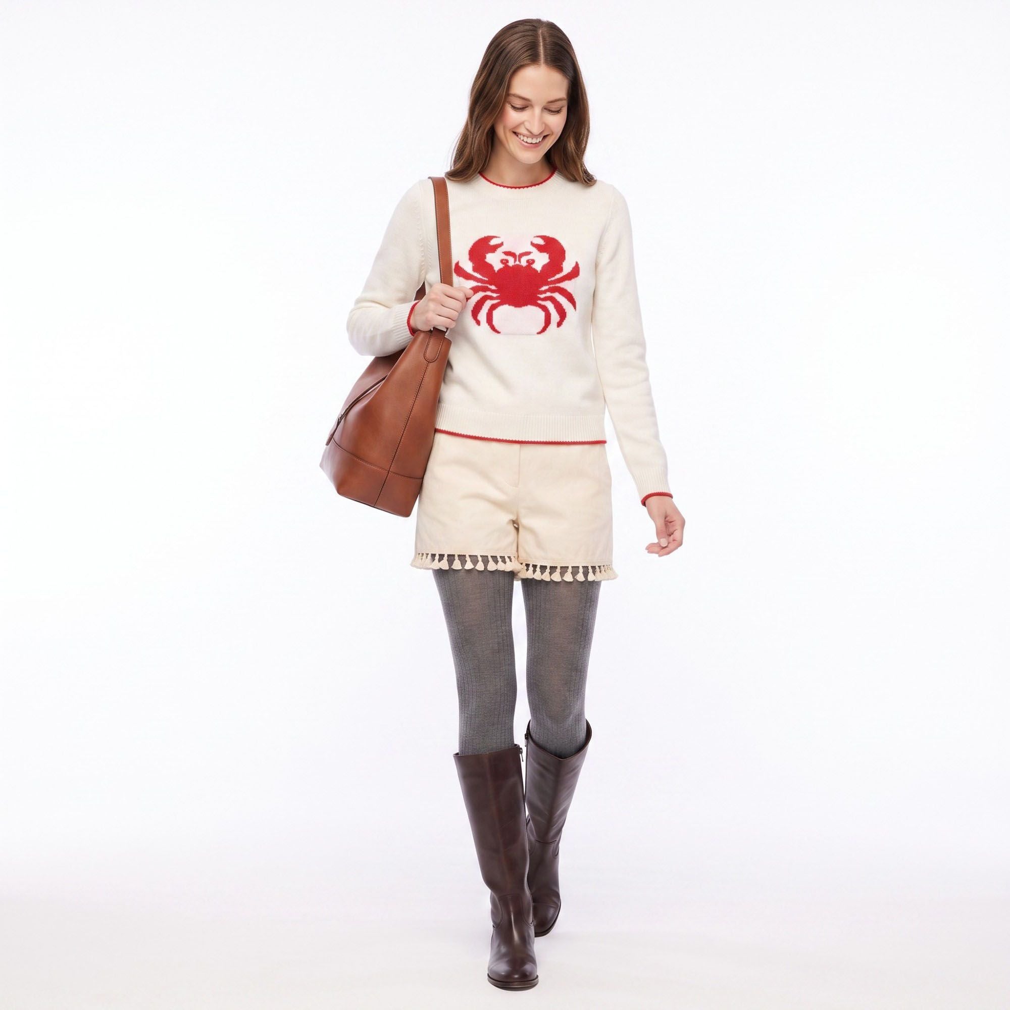 Graphic Crewneck Long Sleeve Sweater
